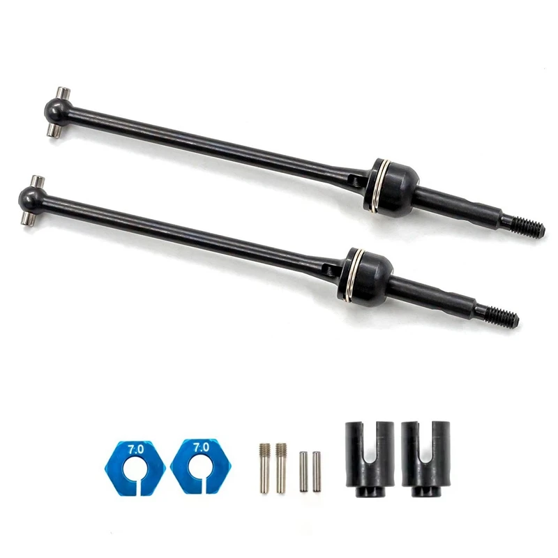 

2Pcs Steel Rear Drive Shaft CVD For 1/10 Traxxas Slash Rustler Stampede Hoss VXL 4X4 2WD RC Car Upgrades Parts,1