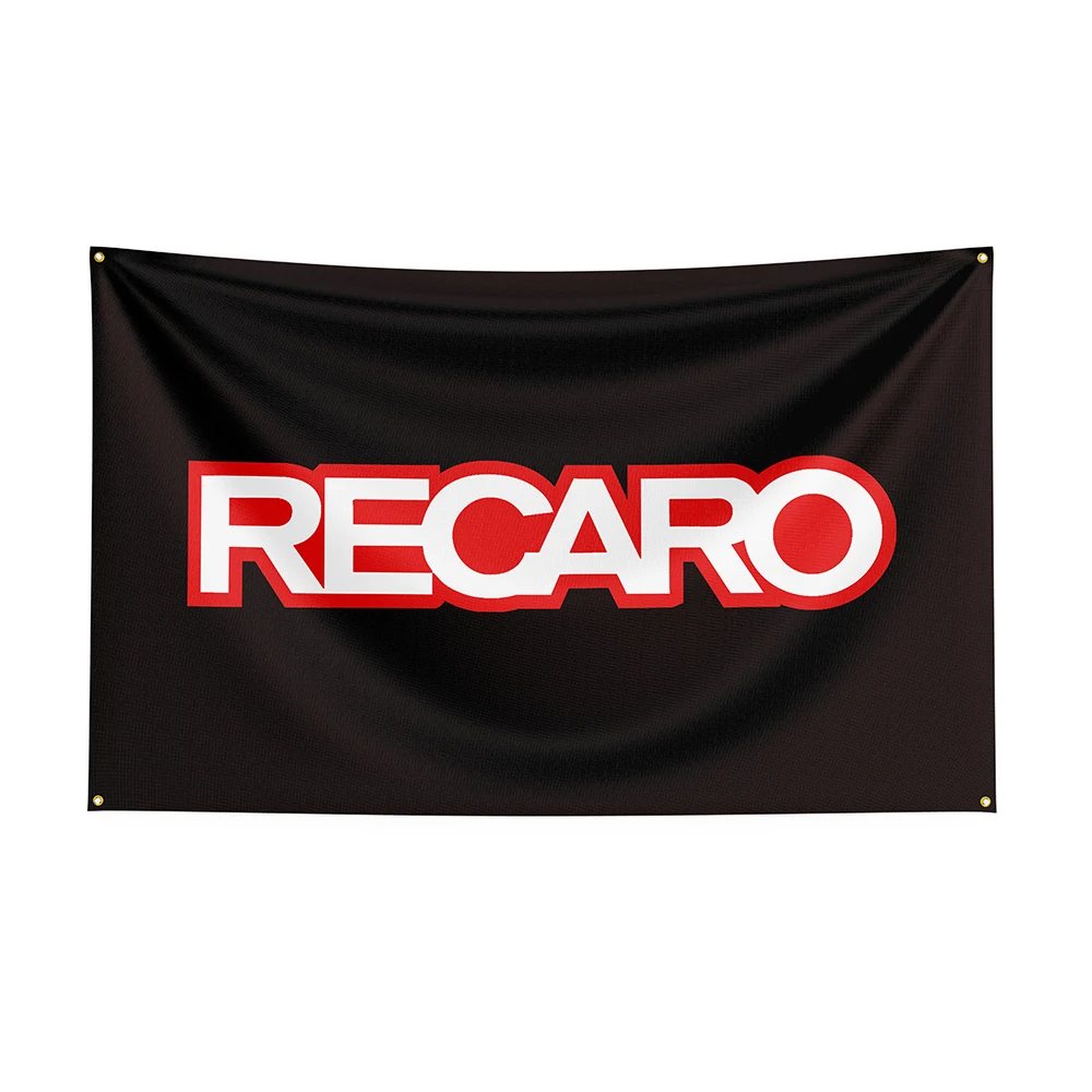 

90x150cm Recaros Flag Polyester Printed Racing Car Banner For Decor