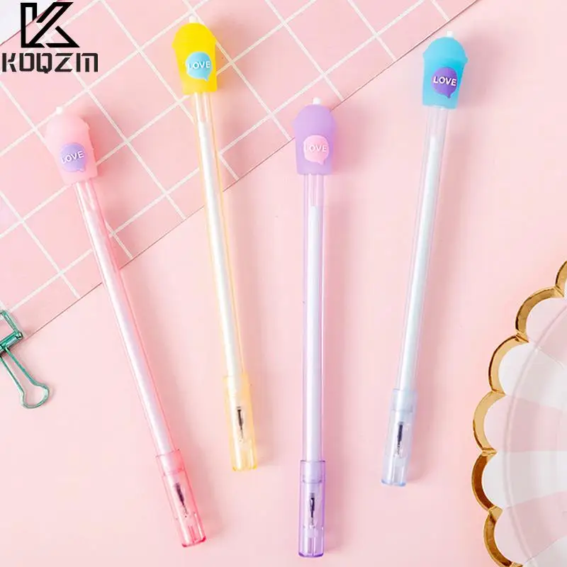 

0.5mm Creative Love Drink Cup Gel Pen Student Signature Creative Stationery School Supplies