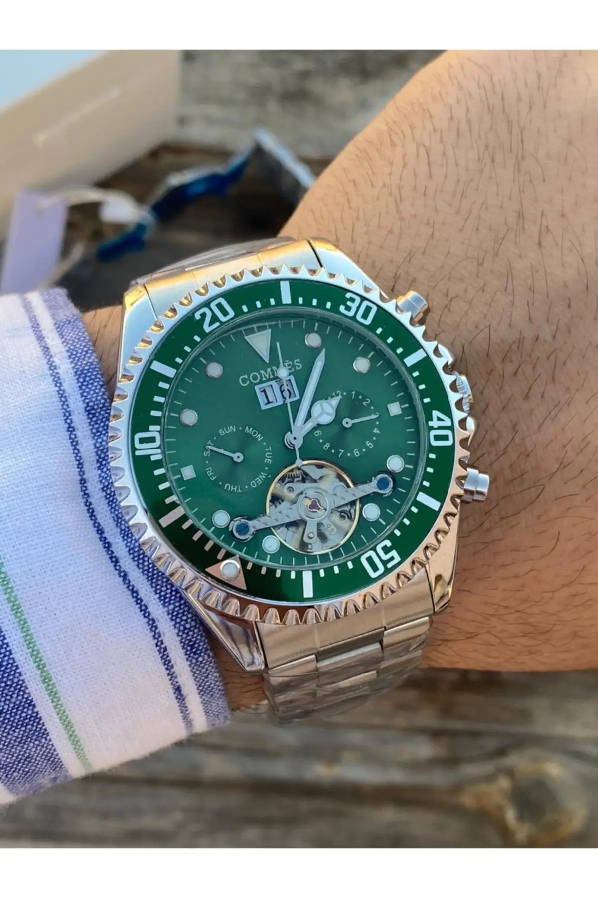 

2022 Watches Automatic rotary steel case, calendar automatic man New Fashion Stylish Brand Top Quality Wristwatches