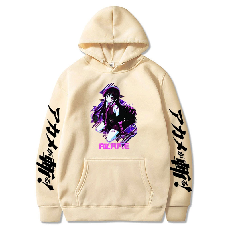 

Толстовка Akame Ga KILL, худи с японским аниме, в стиле Харадзюку, готический свитшот, уличная одежда в стиле унисекс, хип-хоп, манга