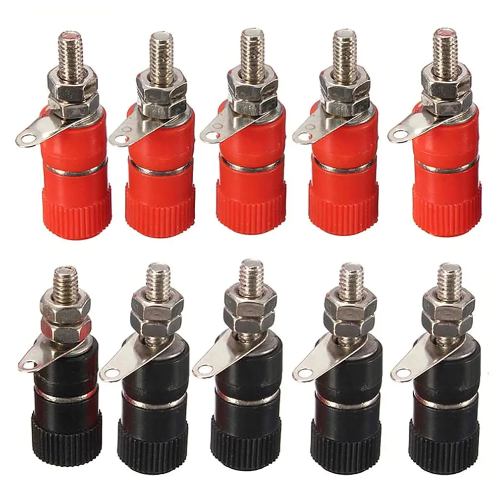 

10pcs Test Clip Banana Socket Electrical Plug Jack Amplifier JS 910B Adapter Wire Connectors Binding Terminal Block