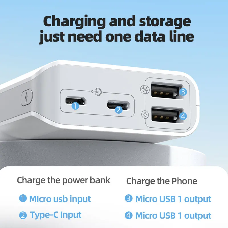 ROMOSS Mini Power Bank 10000 мАч внешний аккумулятор портативное зарядное устройство 10000mAh