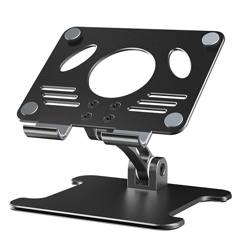 

Aluminum Desktop Tablet Stand Dual Axis Design Height/Angle Adjustable Smartphone Holder Tablets Drawing Stand for iPhone iPad