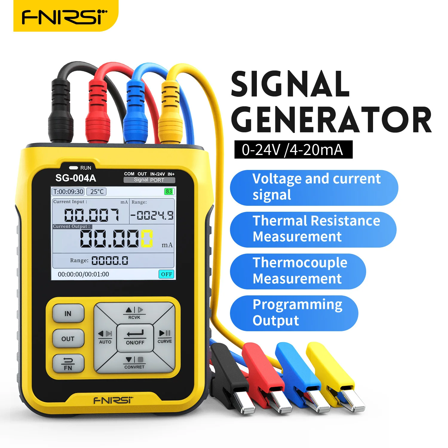 

FNIRSI SG-004 Generator Signal Generator 4-20mA Analog Current Pressure Thermocouple Resistance Process Calibrator Sdr Receiver