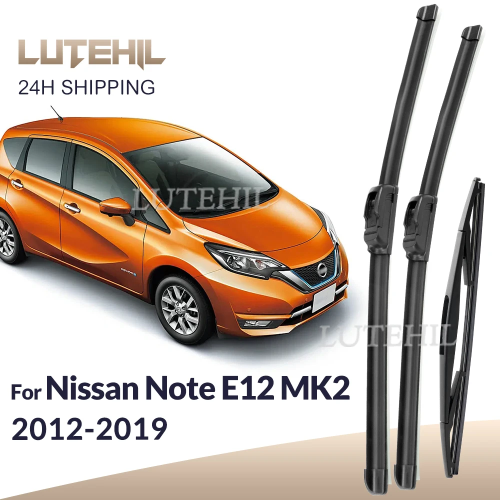 

Для Nissan Note E12 MK2 2012-2019 2013 2014 2015 стеклоочиститель передние и задние щетки стеклоочистителя лобовое стекло щетки 24 "+ 14" + 12"