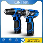 12V Electric Screwdriver Cordless Drill 100NM Torque Electric Hand Drill Mini Wireless Driver Power Tools Set By PROSTORMER