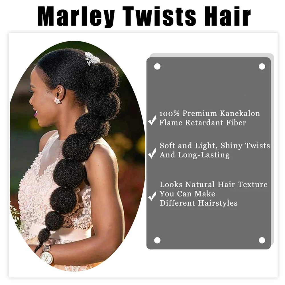 Synthetic Marley Braiding Hair Twists Afro Kinky Crochet Braids 18 Inch Extension For Black Women SOKU |