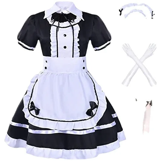 

Maid's outfit and weak girl cosplay red blue purple Lolita role-playing costumes cos clothing