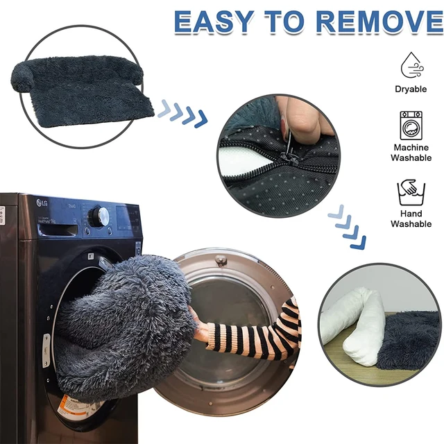 Abnehmbare Plüsch Pet Hund Bett Sofa für Große Hunde Haus Matte Zwinger Winter Warme Katze Bett Pad Waschbar Hund Kissen decke Sofa Abdeckung 4