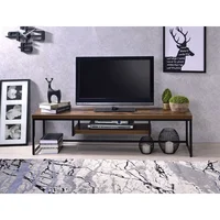 Industrial TV Stand in Weathered Oak  Black TV Furniture TV Cabinet Table Recommended TV Size 60" Living Room Furniture