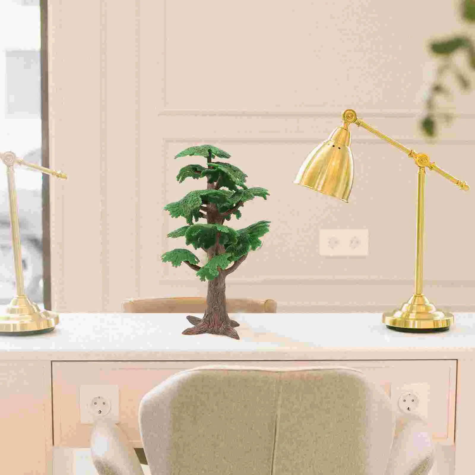 Деревья Модель Поезд Пейзаж Растение Декор Микро Садовый Орнамент Пластиковое