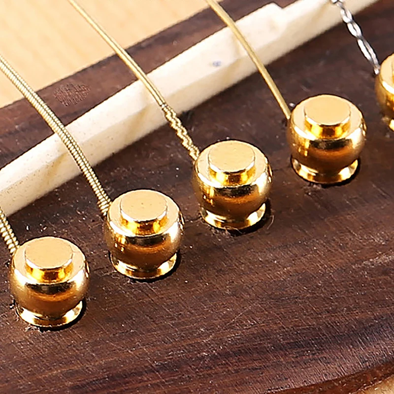 

1/6 Pcs Acoustic Guitar Bridge Pin Guitar Strings Nail Solid Copper Brass Musical Stringed Instruments Guitar Parts Accessories