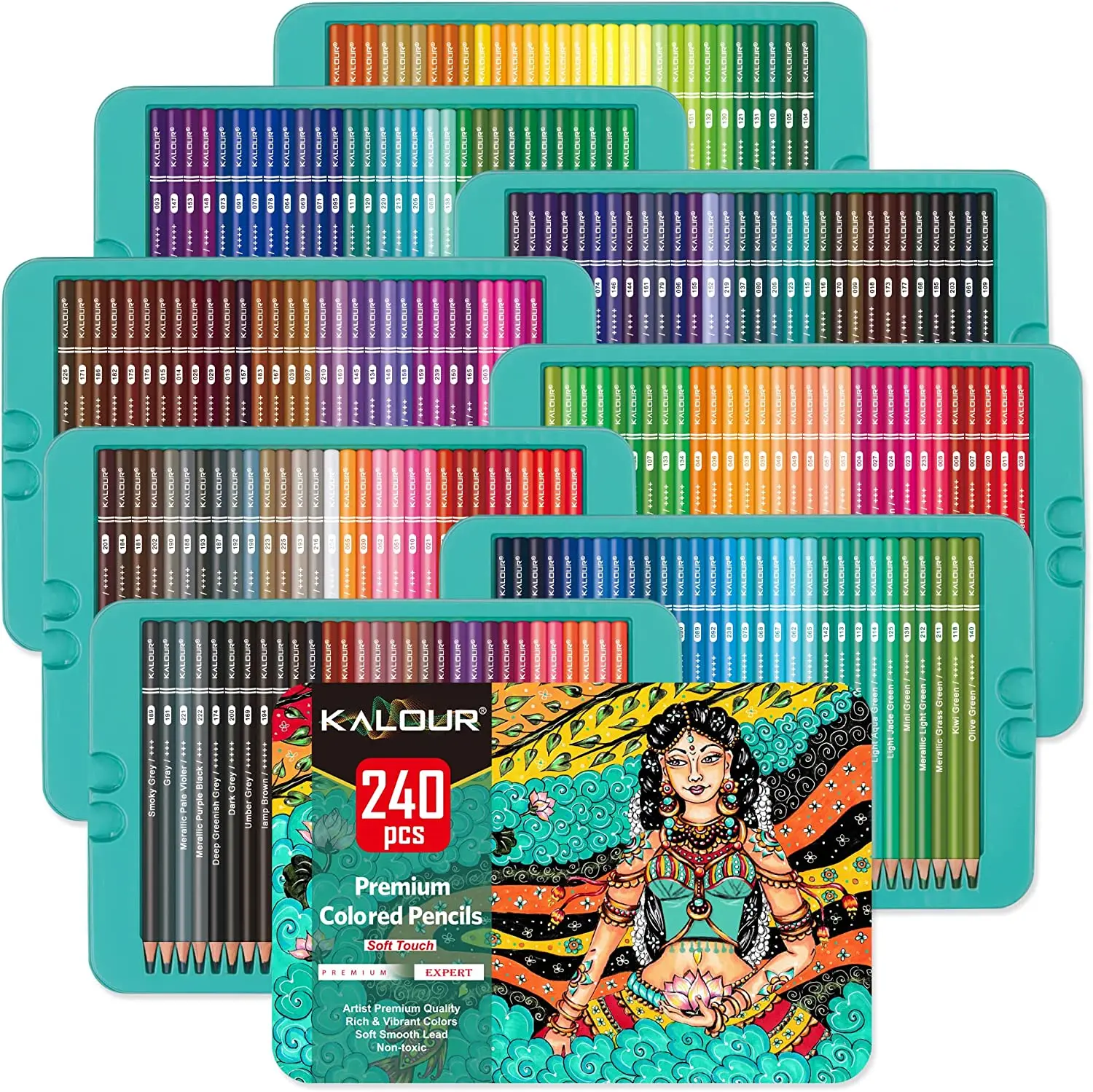 72/120/240 Colors Professional Colored Pencils,Artists Soft 