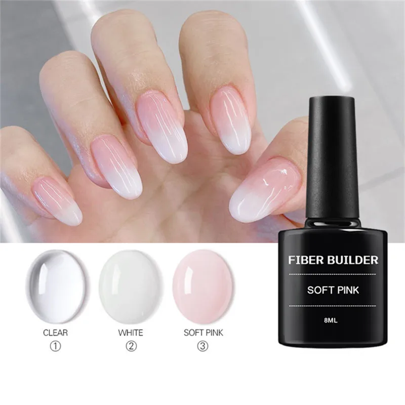 

3 Colors DIY Nail Builder Gel UV LED Nail Polish Builder Construction Extend Nail Hard French Manicure Nail Gel