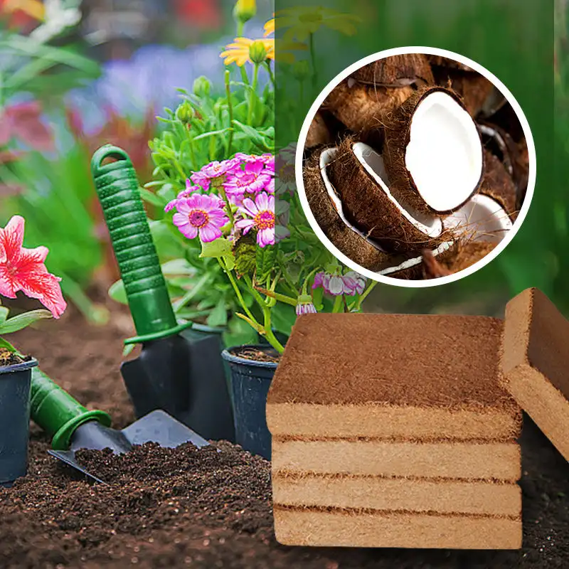 

Coconut Coir Compressed Coco Coir Brick For Plants Organic Garden Coir Bricks Plant Soil For Vegetables Flowers Herbs Planting