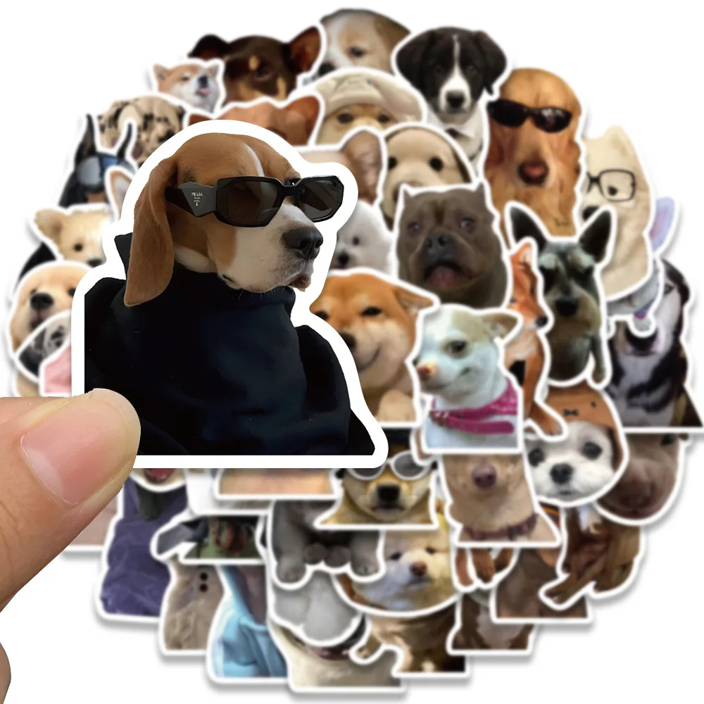

10/50pcs Cute Dog Expression Cartoon Stickers Toys DIY Laptop Scrapbook Suitcase Phone Stationery Graffiti Decal Kids Sticker