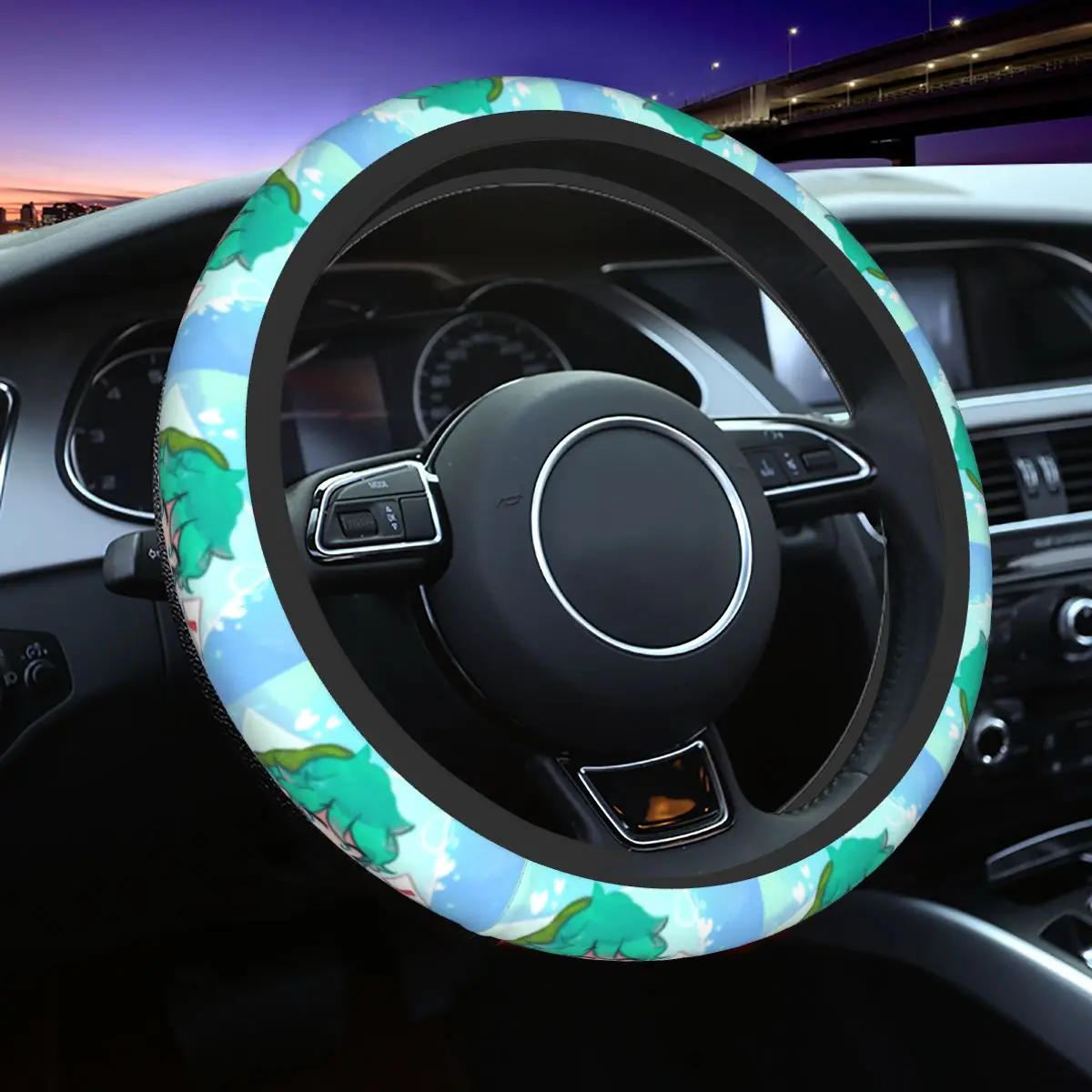 

38cm Car Steering Wheel Cover Yttd Shin Sou Anti-slip Cute Comic Anime Car-styling Suitable Steering-Wheel Accessories