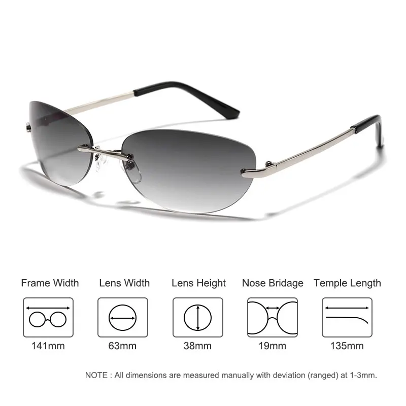 Мужские и женские очки без оправы HBK классические оранжевые солнцезащитные в