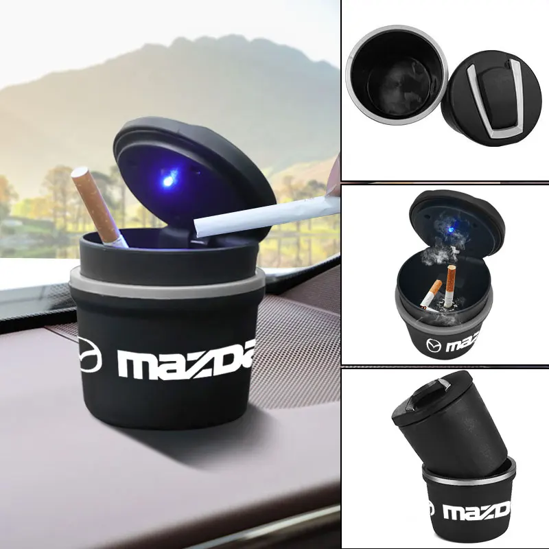 

1pcs Car Ashtray with Led Lights Cigarette Cigar Ash Tray for Mazda 2 3 6 Atenza Axela Demio CX-5 CX5 CX-3 CX7 CX-9 Car Supplies