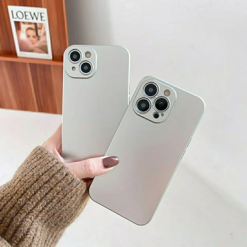 

For iPhone 13 12 11 Pro X XR XS Max Matte Electroplated Phone Case PC Cover Luxury Design for iphone Hard Shell for phone Case
