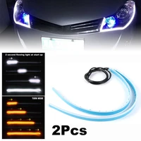 three modes turn signal ultra thin flowing water eyebrow light auto led strip car headlight daytime running light