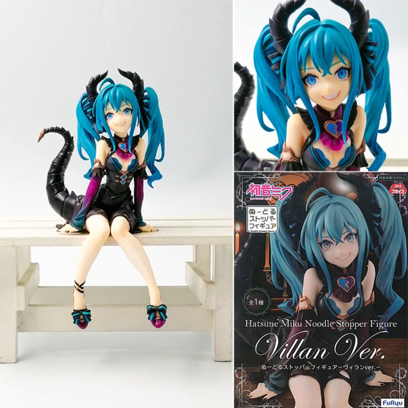 

FuRyu Маленький Дьявол Hatsune Miku фигурка злодея ver. Фигурка фиксатора из ПВХ в виде лапши, Коллекционная модель, игрушка, кукла, подарок для ребенка