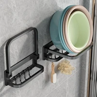 bathroom washbasin storage rack free punching toilet foldable wall mounted storage shelf kitchen accessories foldable fashion