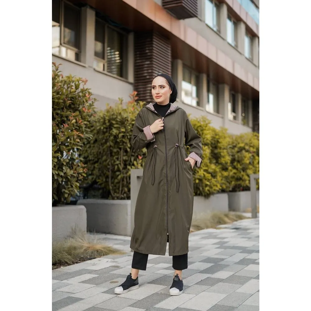 

Hooded Trenç Black MDR10571 Haki