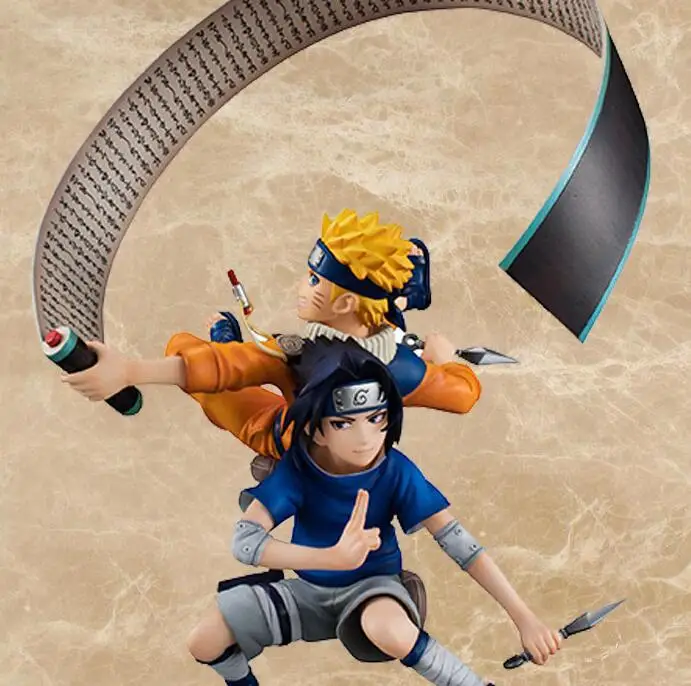 

GEM Uchiha Sasuke +Naruto with Scrolls Action Figures Model Collection Toy
