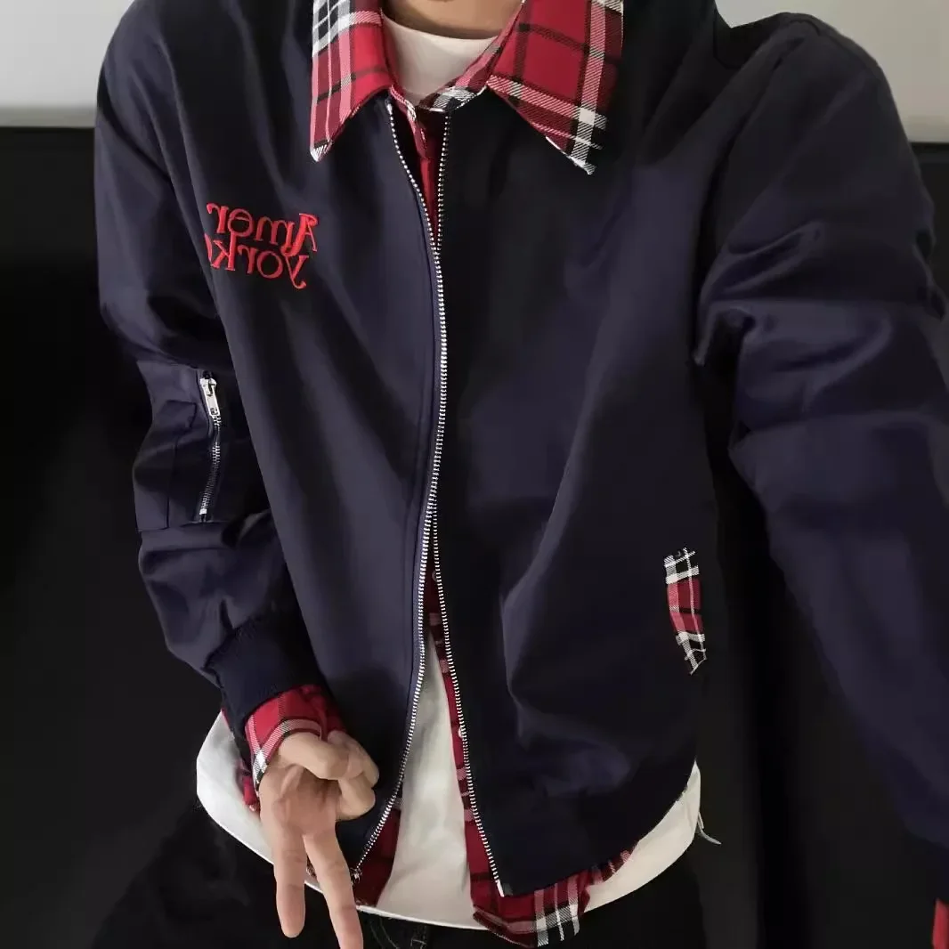 Винтажная двухсекционная иллюзионная куртка в американском стиле для мужчин