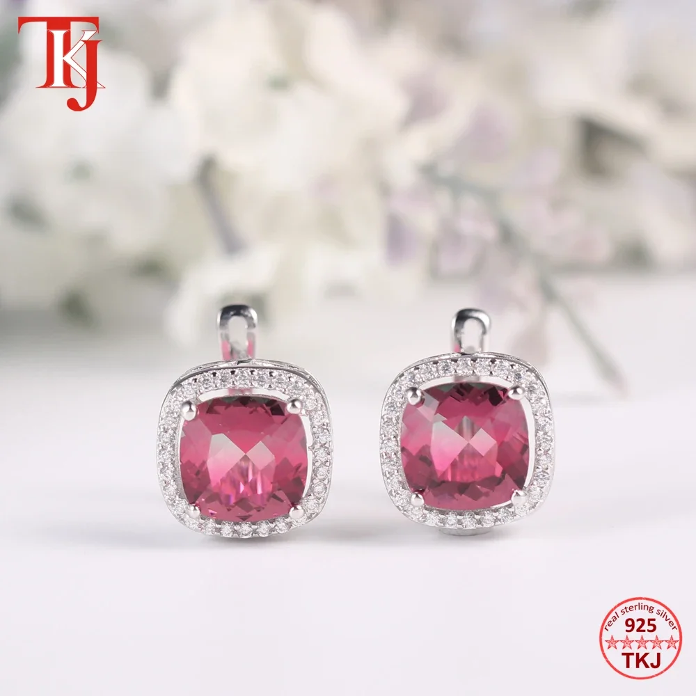 TKJ женские серьги из стерлингового серебра 925 пробы с кубическим цирконием и