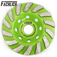 fachlich 1pc 115mm diamond turbo sintered grinding wheel concrete marble granite tile angle grinder polishing milling tools