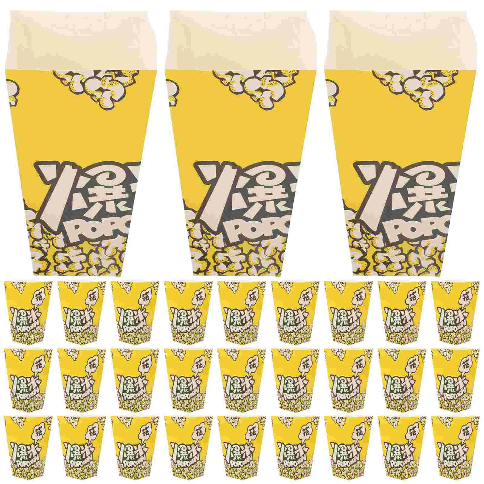 

100 шт. картонные чашки для попкорна, одноразовые бумажные чашки, Стандартные Контейнеры, Сервировочные чашки, белый картон