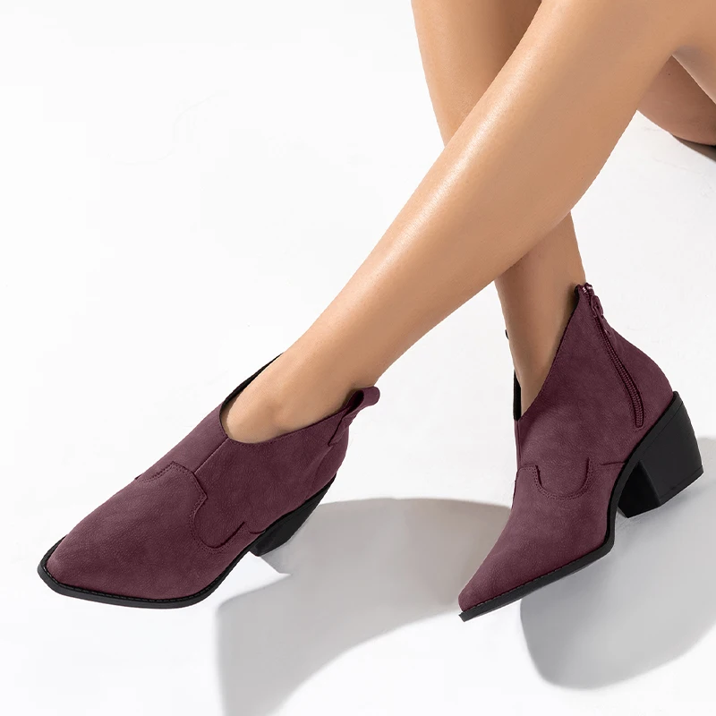 

Spring and Autumn Pointed Toe Splicing Long Platform Ankle Boots 2022 New Fashion Chunky Luxury Chelsea Shoes For Women