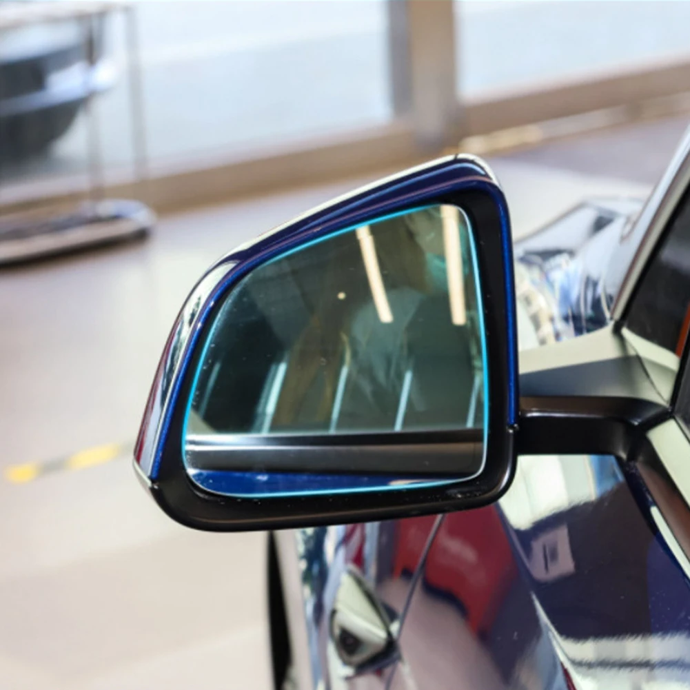 

High Quality Rear View Mirror Replacement for Tesla Model Y Wide Viewing Angle and Anti Dazzle Lens (White/Blue)