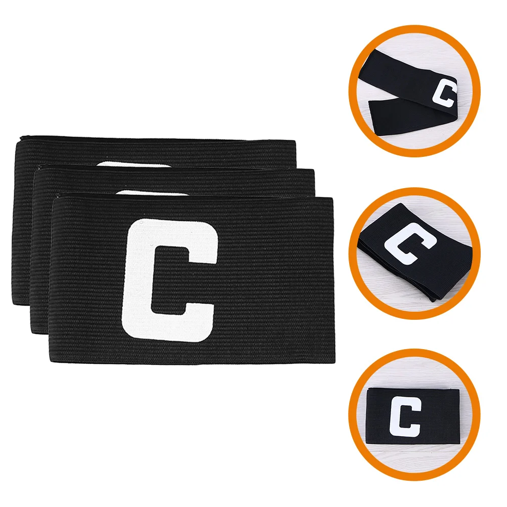 

3 Pcs Soccer Captain Bands Armband Portable Football Nylon Convenient Professional