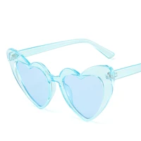 2022 candy color love heart sunglasses women vintage big frame personality sun glasses sexy cute female cat eye beach eyeware