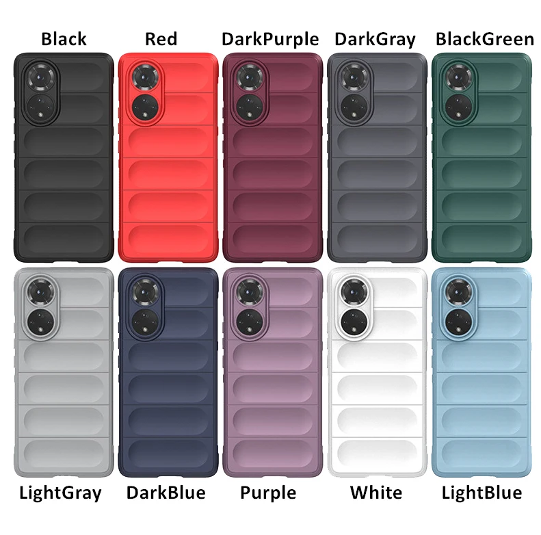 For Honor 50 Cover Honor 50 Case 6.57 inch Rubber Shockproof Soft Silicone Protective Bumper For Honor 70 50 Lite Nova 8i 9 Pro