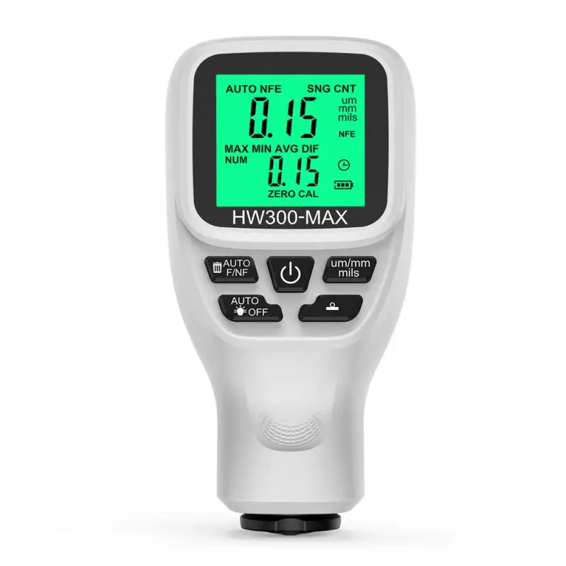 

HW300-MAX Thickness Gauge High Precise LCD Digital Automobile Film Thickness Meter Car Paint Coating Thickness Tester Gauge