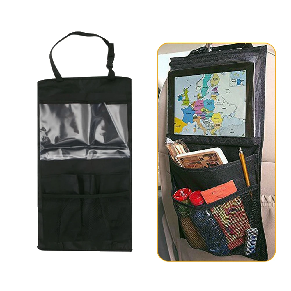 

Car Backseat Organizer with Touch Screen Tablet Holder Auto Storage Bag Car Seat Back Pockets Cover Protectors for Kids Travel