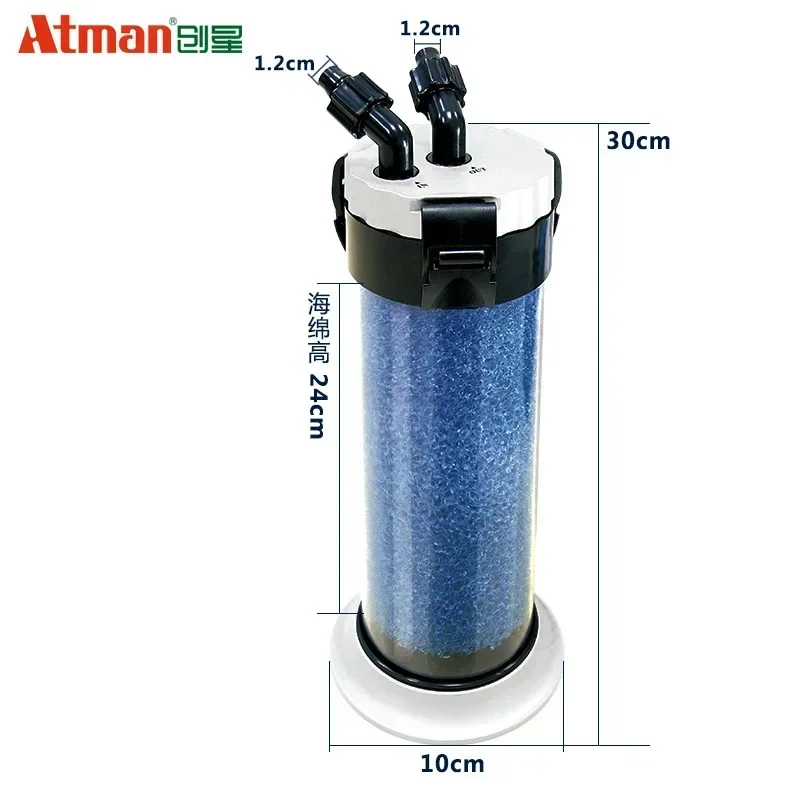 Chuangxing QZ30 предварительный фильтр для аквариума внешний ведро черепаха резервуар