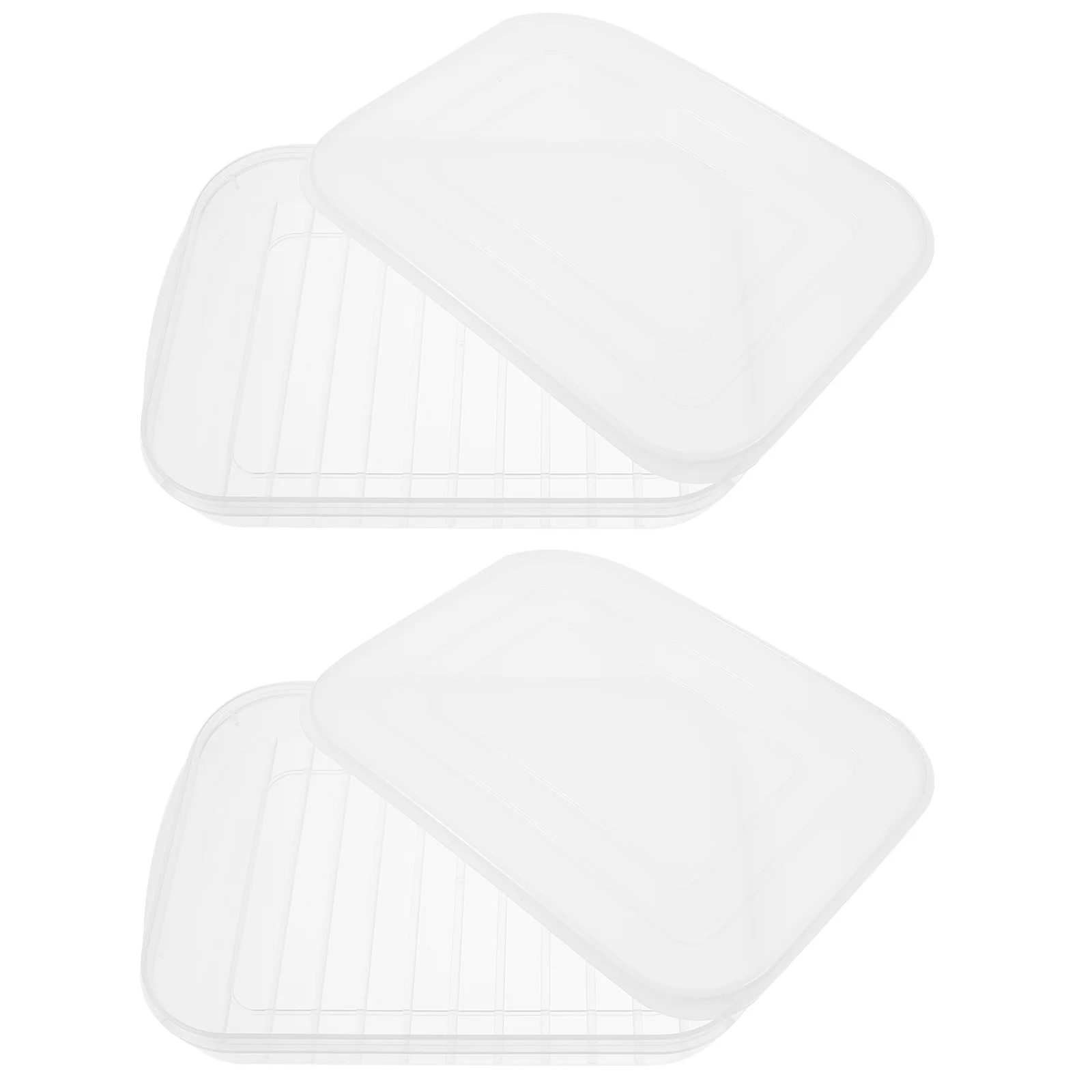 2 шт. герметичные коробки с беконом прозрачные холодильные контейнеры крышкой