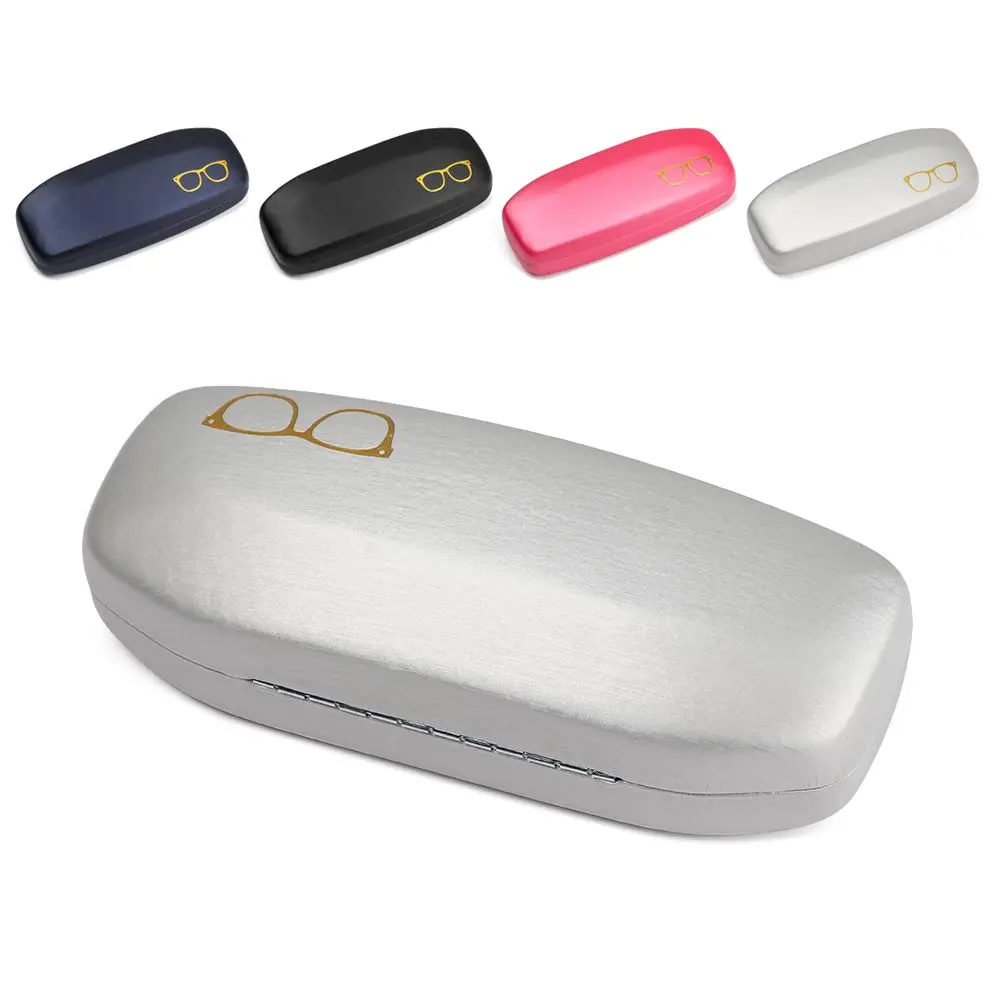

Men Women Portable Steel Leather Glasses Case Waterproof Hard Eyeglass Case Reading Glasses Box Spectacle Cases