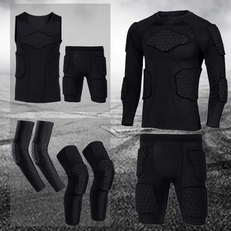 

2022 Rugby Padded Men's Soccer Goalkeeper Jersey Football Shirts Sponge Goal Keeper Training Sportswear Protective Clothes Elbow