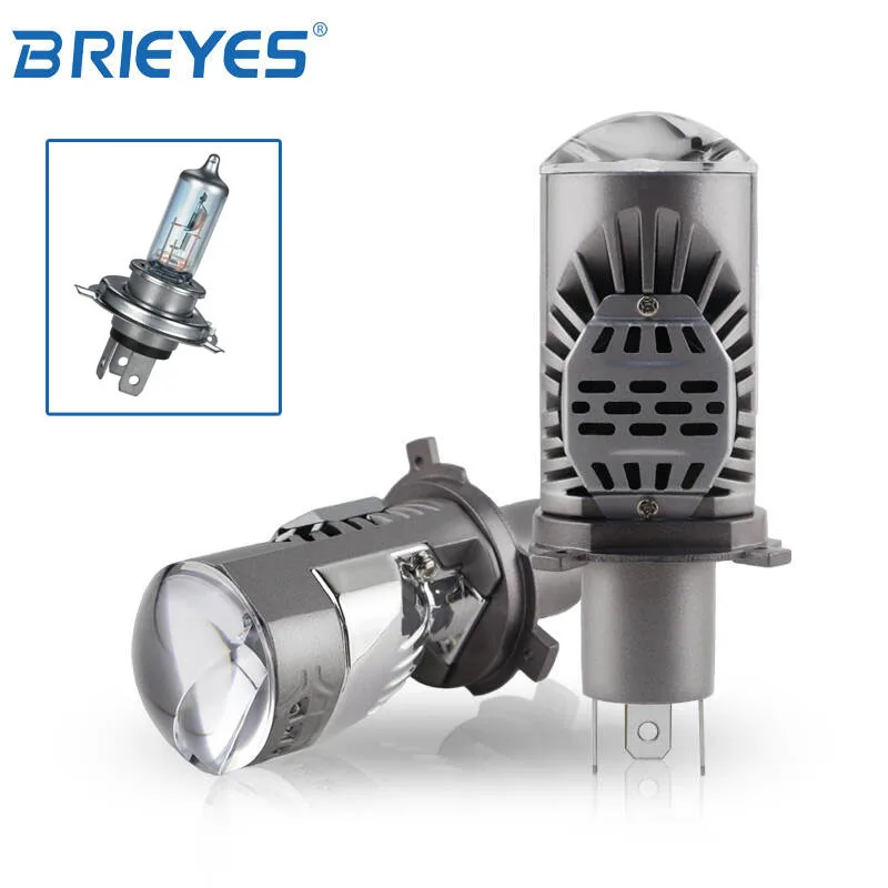 

2 шт. H4/9003/HB2 дальний ближний свет мини-проектор линзы автомобиль грузовик светодиодные лампы для фар 9-60 В 50 Вт/лампа 6500 К белый свет плоский узор