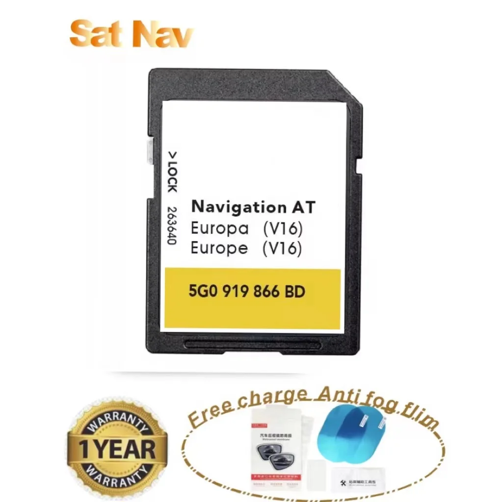 

2022 Map Navigation Europe for VW AT V16 CID Change SD Card 5G0 919 866 BD Discovery Media MIB1