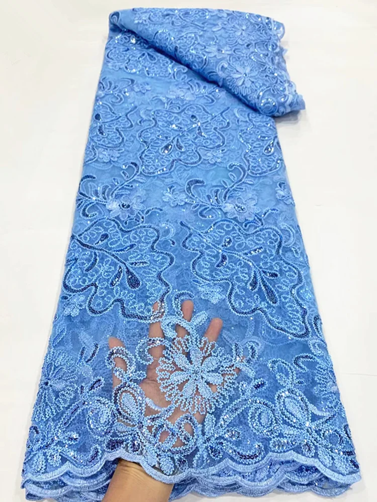 NDPN138 темно-синее Африканское Сетчатое кружево с блестками стандартная