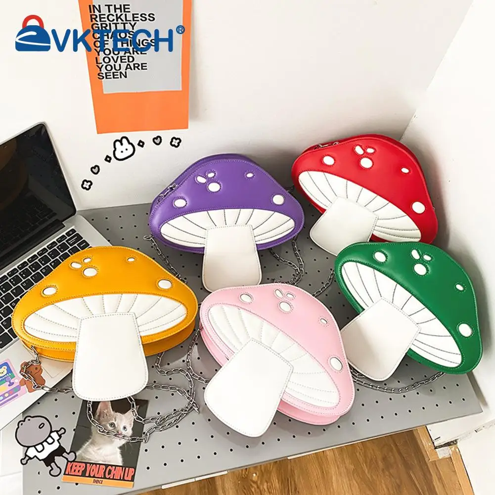 

Funny Mushroom Shape Messenger Shoulder Bag Underarm Crossbody Fashion Summer Shopping Bags for Girls Women