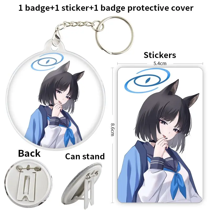 Kiryuu Kikyou аниме персонаж игра мягкая кнопка значок брошь якорь периферийные